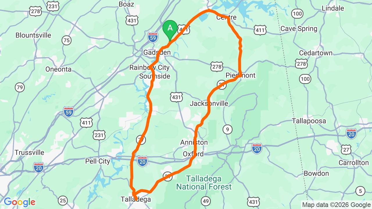 Saturday Loop Ride — A Motorcycle Ride by Mathis1796